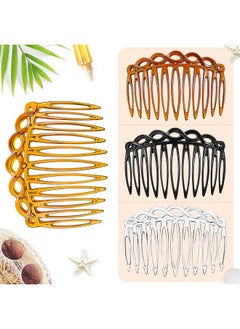 Chuangdi 12 Pieces Plastic Side Hair Twist Comb French Twist Comb Hair Clips With Teeth For Fine Hair Accessories Women Girls 4 Colors (11 Teeth)  - Image 4
