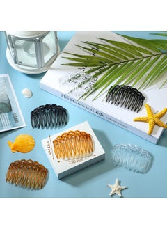 Chuangdi 12 Pieces Plastic Side Hair Twist Comb French Twist Comb Hair Clips With Teeth For Fine Hair Accessories Women Girls 4 Colors (11 Teeth)  - Image 2
