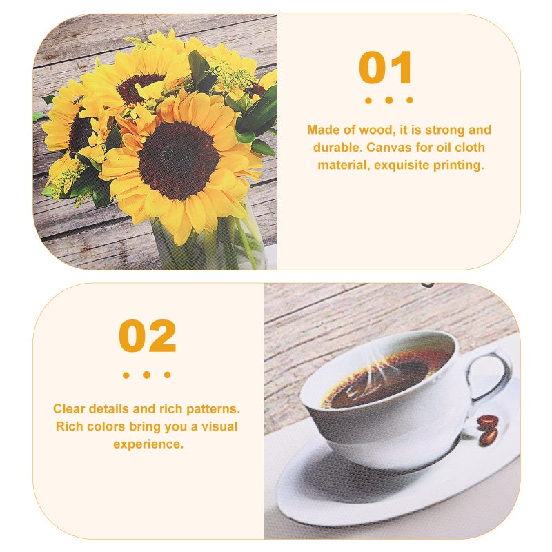 2pcs Sunflower Wall Art Canvas Sunflower Painting for Home Farmhouse Wall Art Decor - Image 2