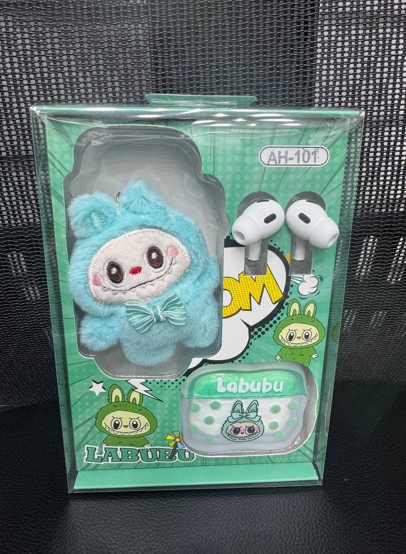 LABUBU WIRELESS EARBUDS WITH LABUBU CARTOON FIGURE  - Image 3