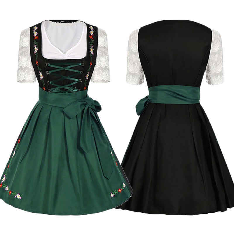 2024 Cos Clothing Explosives Maid Beer Clothing Short Sleeve Strap Dress Halloween - Image 2