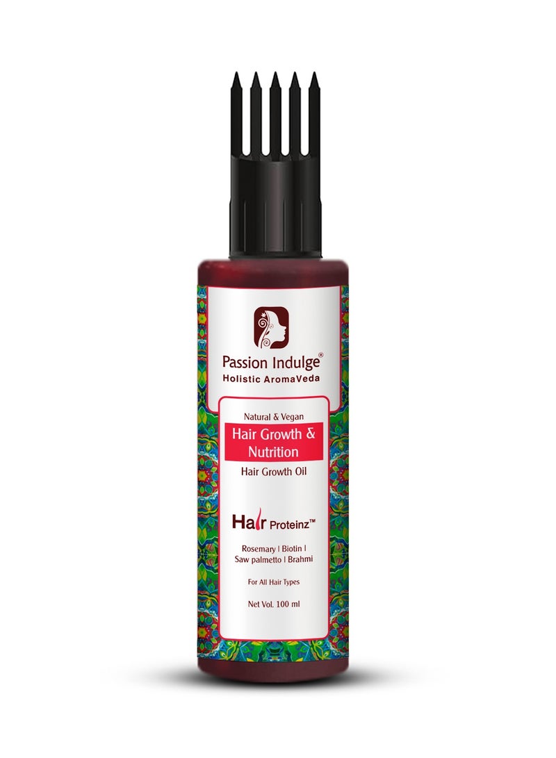 Passion Indulge Hair Proteinz Rosemary Hair Growth Oil with Biotin by Passion Indulge | Reduce Hair Fall & Hair Breakge - 100 ml | Suitable for all type Hair - Image 1