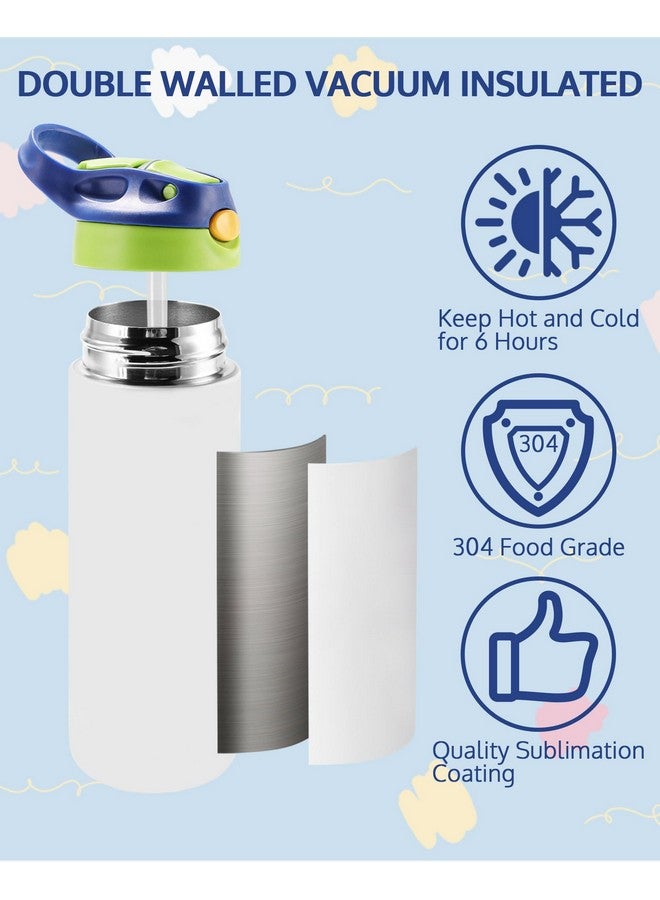 OFFNOVA 16oz Kids Sublimation Tumbler, Kids Sublimation Water Bottle Blank with Handle, Children Sublimation tumblers Cups for Milk, Soda, Juice, Drinks (4 Pack) - Image 5