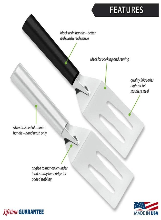 Rada Cutlery Spatula (R114), 3.38x2" Stainless Steel Face, 8.75" Length, Made in USA, Silver Handle - Image 2
