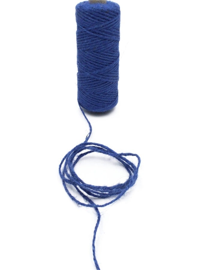 BOBBINY | Colored Strong Twisted Jute Twine Rope Linen Twine Rustic String Cord Rope, DIY Burlap String Rope, Party Gift Wrapping Cords Thread and Other Projects | Blue-2 | 1.5 mm, 100 Meters - Image 3