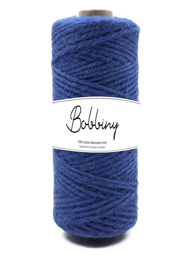 BOBBINY | Colored Strong Twisted Jute Twine Rope Linen Twine Rustic String Cord Rope, DIY Burlap String Rope, Party Gift Wrapping Cords Thread and Other Projects | Blue-2 | 1.5 mm, 100 Meters - Image 1