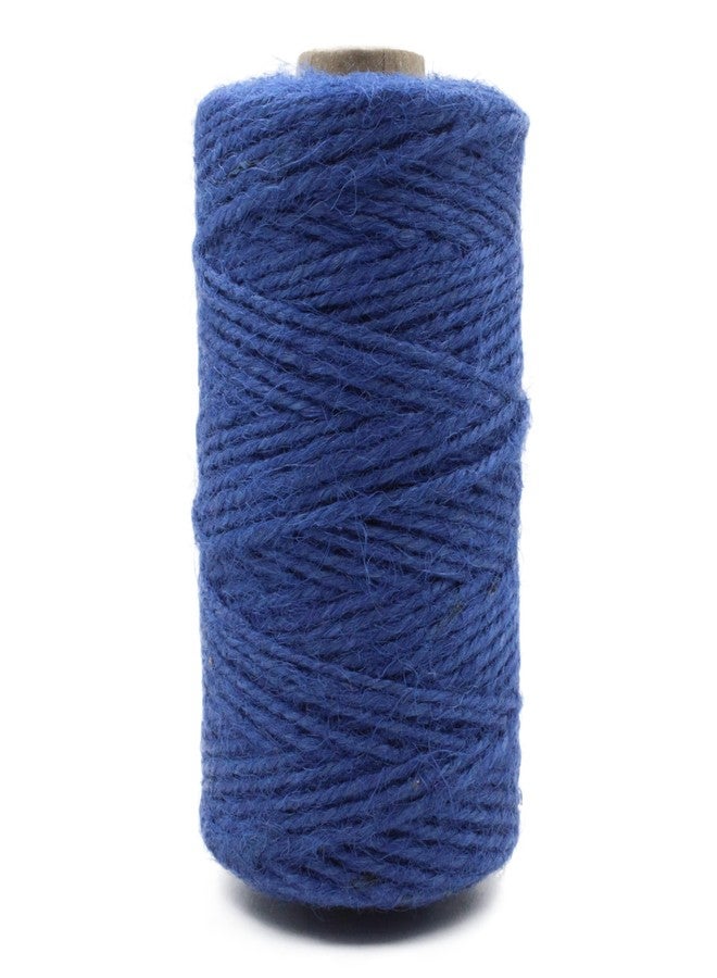 BOBBINY | Colored Strong Twisted Jute Twine Rope Linen Twine Rustic String Cord Rope, DIY Burlap String Rope, Party Gift Wrapping Cords Thread and Other Projects | Blue-2 | 1.5 mm, 100 Meters - Image 2