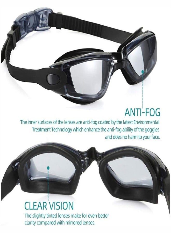First Lens Powerless Swimming Goggle with Earplug, Square design Swimming cap Men & Women 05 - Image 5
