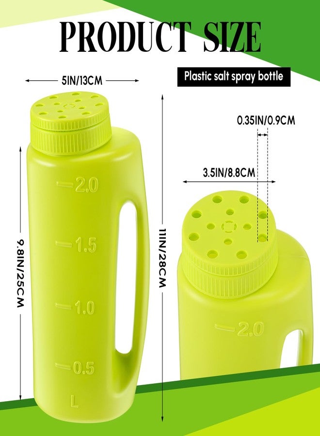 Tioncy Multipurpose 2L Handheld Spreader, Seed Spreader, Handheld Shakers for Seeds, Fertilizer, Salt, and More, Multiple Adjustable Opening Sizes for Salt, Includes 1 Scoop and 1 Pair Gloves (Green) - Image 2