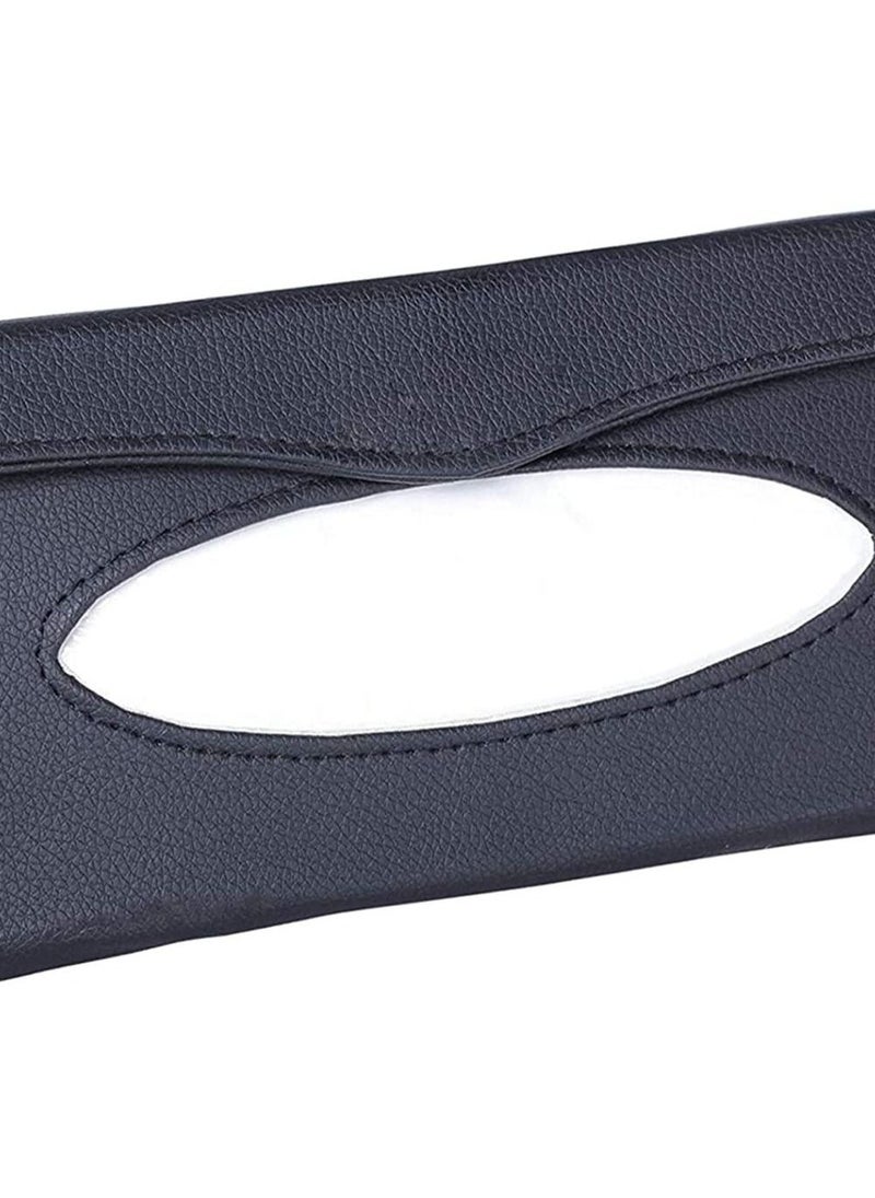 SYOSI PU Leather Car Tissue Holder (Black) - Image 2