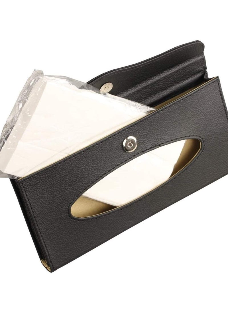 SYOSI PU Leather Car Tissue Holder (Black) - Image 4