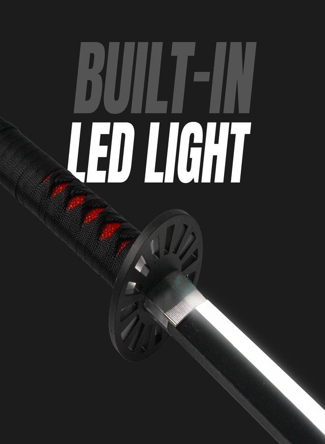 Offo سيف كاتانا نيون LED لشخصية تانجيرو كامادو من أنمي قاتل الشياطين - سيف أنمي مضيء بالحجم الطبيعي بطول 100 سم، مثالي للعب الأدوار والعرض والتدريب | هدية أنيقة للمعجبين والأطفال والمراهقين وهواة الجمع - Image 3