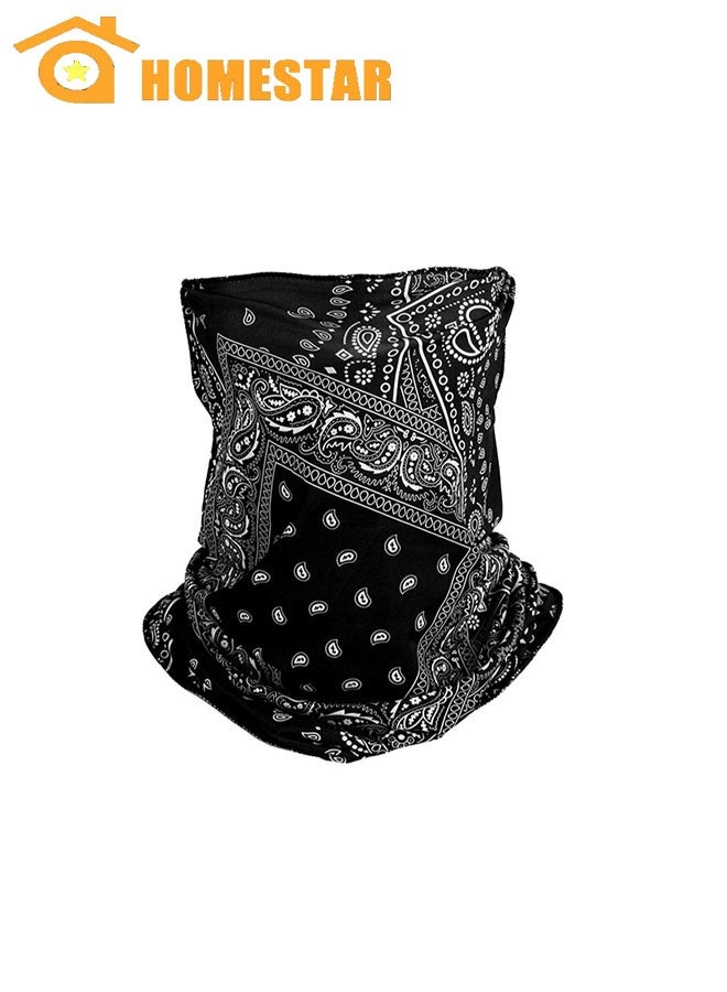 HOMESTAR Sun Protection Cycling Face Mask with Ear Loops, Neck Gaiter, Cooling Breathable Face Shield for Outdoor Sports, for Men and Women - Image 1