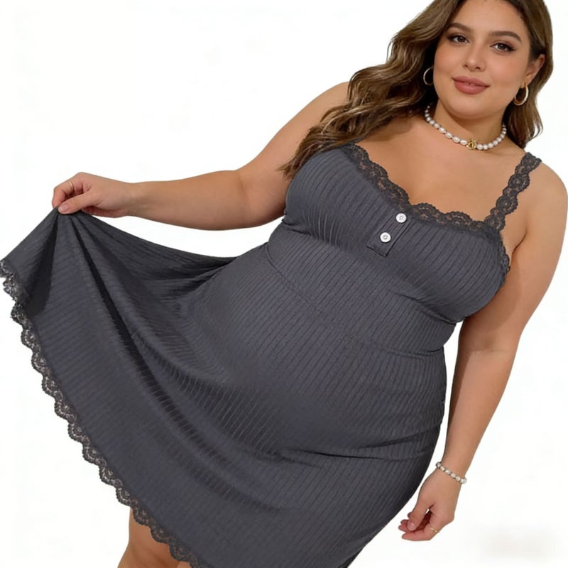 Women's Lace Camisole Nightgown Breathable Comfortable Sleepwear - Image 5