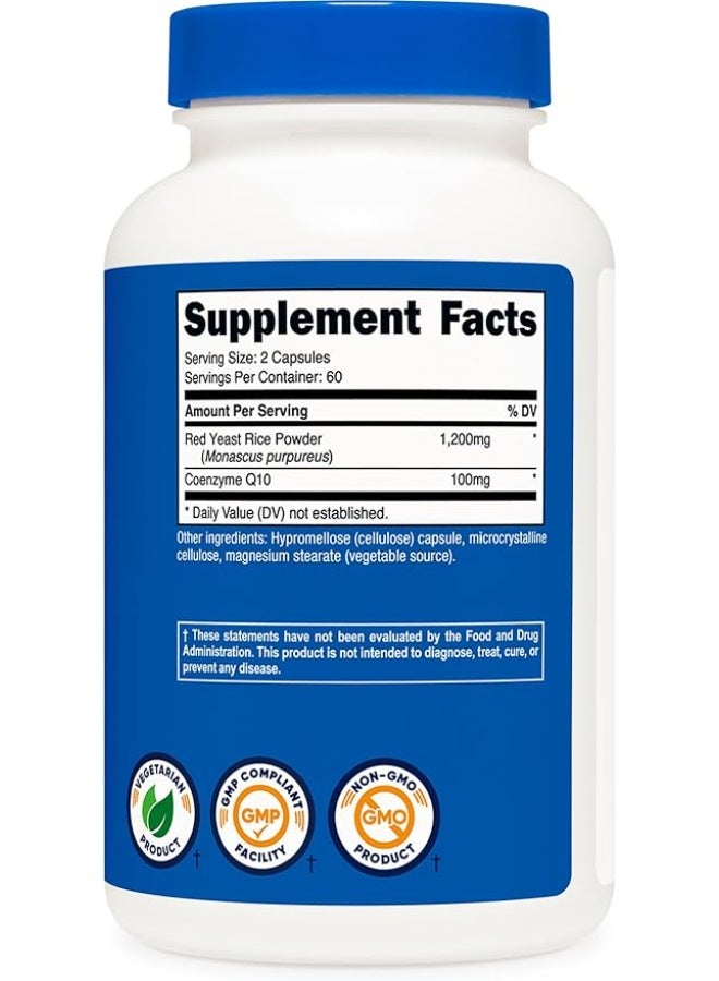 Nutricost, Red Yeast Rice With CoQ10, 120 Capsules - Image 3