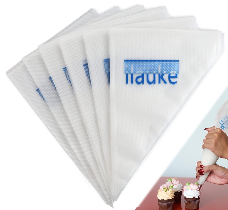 ilauke Piping Bags 100PCS Pastry Bags 12 inch AntiBurst Piping Bags Disposable Icing Bags for CupcakeCreamFrostingCookieCake Decorating Supplies