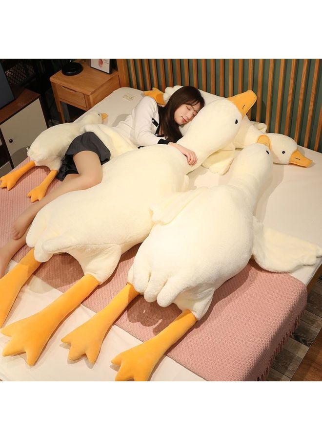 Cute Big White Goose Pillow Plush Toy Sleeping Doll Ragdoll Girl Bed Doll Birthday Gift-Specifications:190cm [full Size Fat Version]]-Color:White Goose  - Image 5