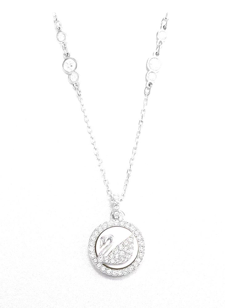 general Pearly Swan Stone Studded Pendent Necklace - Image 1