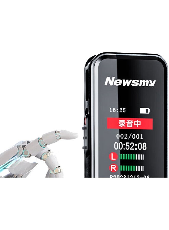 Newsmy Newsmy W6 64G Voice Recorder With Transcription Function, Long Battery Life, Business Training Portable Mini Conference Professional Noise Reduction Lawyer'S Device, Compatible With Mobile Devices - Image 2