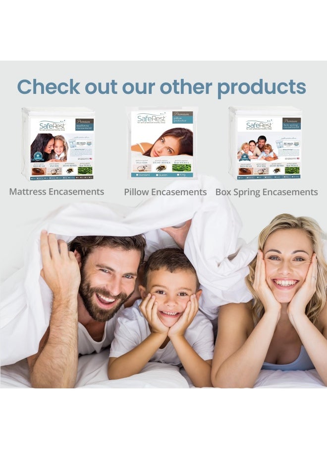 SafeRest - Twin Size Premium Hypoallergenic Waterproof Mattress Protector - Vinyl Free - Image 1