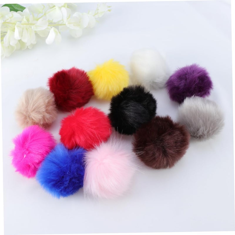 TOPPERFUN 12pcs Faux Fur Pom Poms Soft Fluffy Craft Balls for DIY Decor Hats Shoes Scarves and Bags for Boys and Girls Projects and Accessories - Image 5