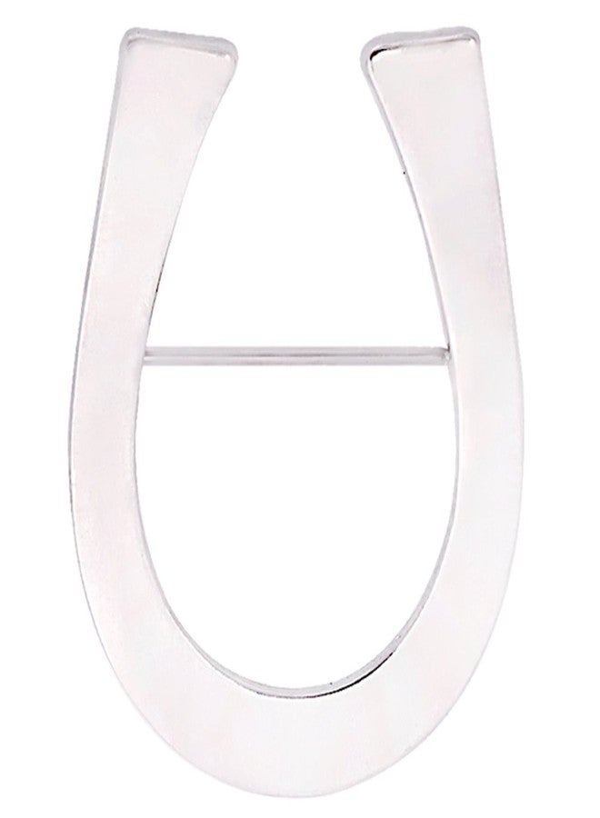 نوماندا بروش بسيط على شكل حدوة حصان محظوظة، دبوس طية صدر السترة على الطراز الغربي (فضي) - Image 1