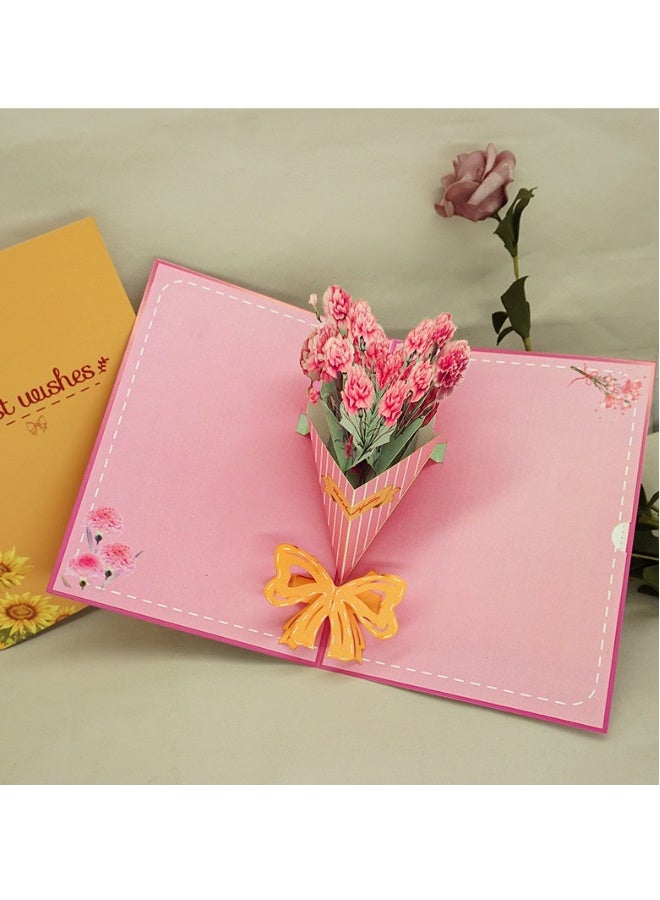 بيوينتي بطاقات عيد المعلم مخصصة لإرسال إحساس متقدم، باقة أزهار ثلاثية الأبعاد مبتكرة، بطاقة صغيرة لعيد الميلاد، بطاقة شكر.