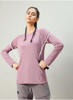 Solid T-Shirt with Long Sleeves by Styli