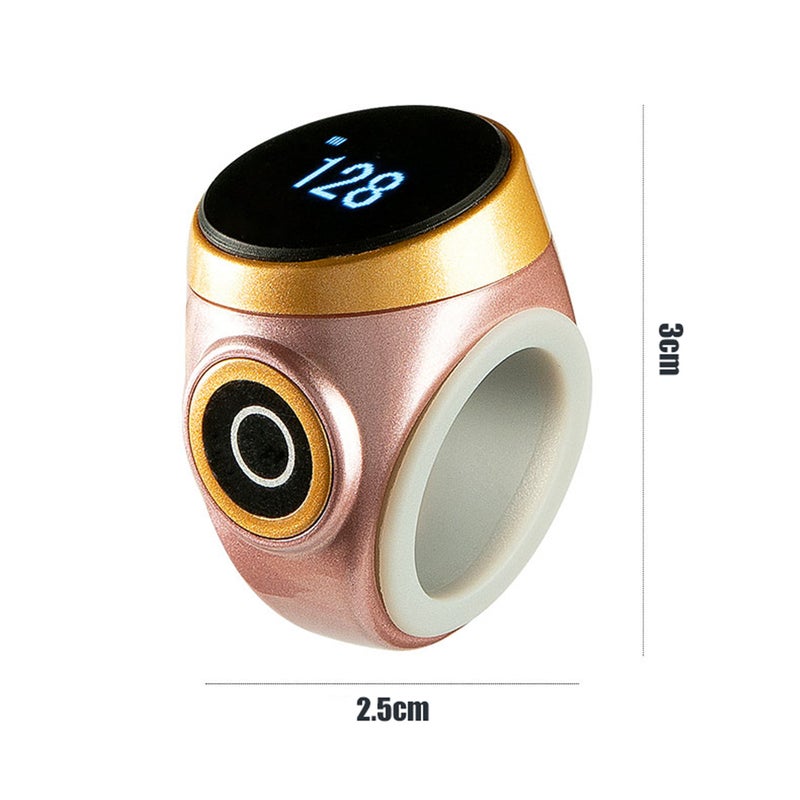 Smart counter ring, Muslim digital ring, electronic hand press counter, prayer time, digital display hand press counting ring, automatic size adjustment - Image 5