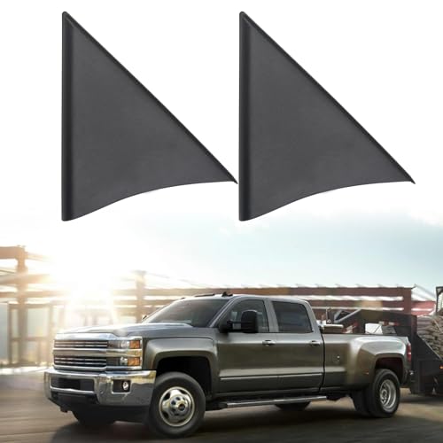 PEVAST Front Door Upper Trim Panel Door Upper Trim Panel Triangle Cover Compatible with 07-13 Chevy Silverado Chevrolet Chevy Avalanche Suburban Tahoe GMC Sierra Yukon 25857289 25857294(Black) - Image 1