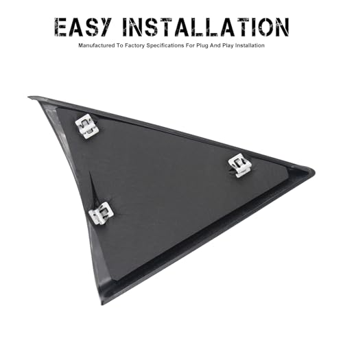 PEVAST Front Door Upper Trim Panel Door Upper Trim Panel Triangle Cover Compatible with 07-13 Chevy Silverado Chevrolet Chevy Avalanche Suburban Tahoe GMC Sierra Yukon 25857289 25857294(Black) - Image 5