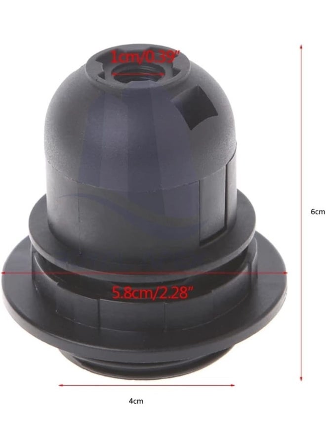 melfi Melfiâ„¢ Lamp Base Adapter E27 4A Light Bulb Lamp Holder Pendant Screw Cap Socket Vintage (Black 250V)  - Image 2
