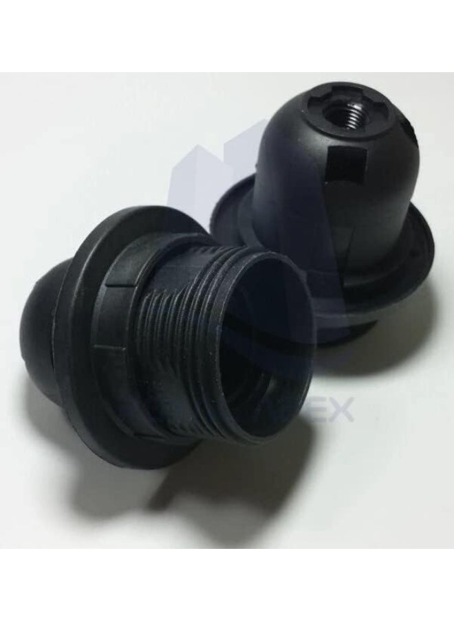 melfi Melfiâ„¢ Lamp Base Adapter E27 4A Light Bulb Lamp Holder Pendant Screw Cap Socket Vintage (Black 250V)  - Image 3
