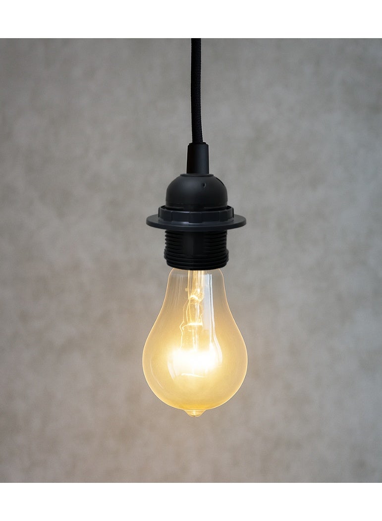 Melfi Lamp Base Adapter E27 4A Light Bulb Lamp Holder Pendant Screw Cap Socket Vintage (Black 250V) - Image 5