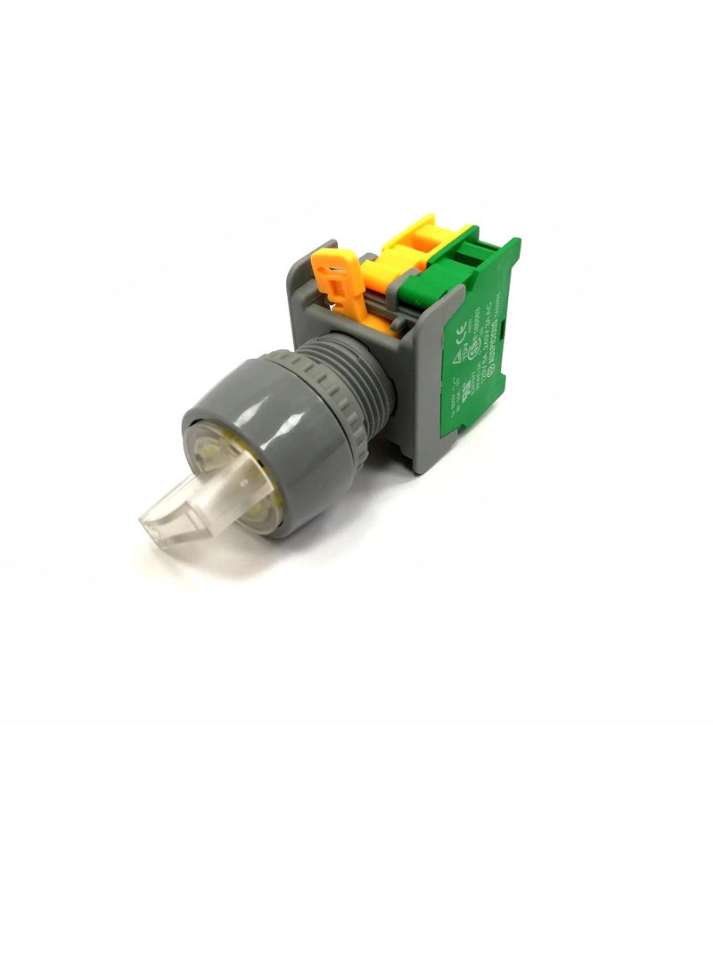 Selector Switch with Indicator Light White 2 Position GSL222 24V - Image 2