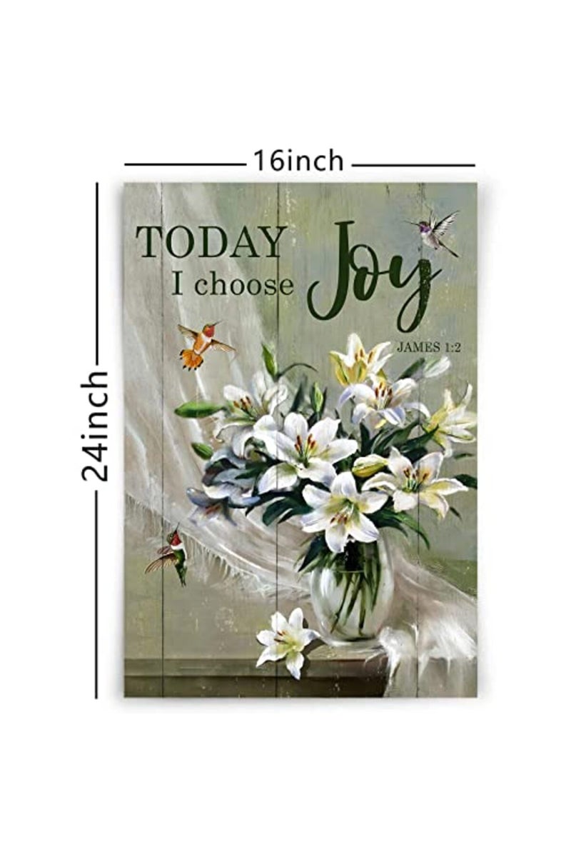 Pttkktbm Today I Choose Joy Floral Wall Art - Image 3