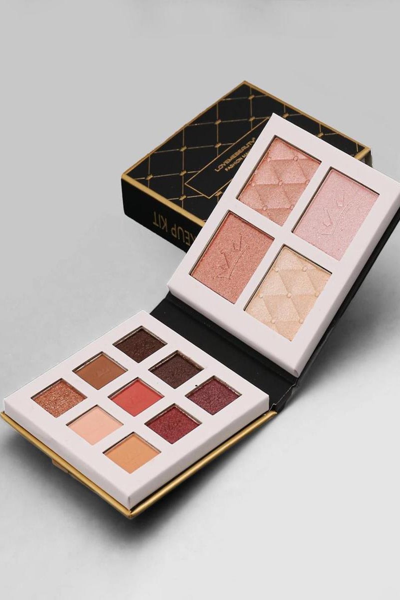 LOVEME BEAUTY Mini Luxury Makeup Palette from LOVEME BEAUTY | 9 Stunning Eyeshadow Colors + 4 Illuminating Highlighters | Waterproof & Long-Lasting Formula | Elegant and Lightweight Design for Daily and Special - Image 2