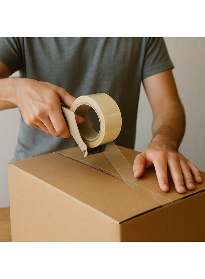 PixelsPackaging 12 Rolls of Strong Transparent Packing Tape by PixelsPackaging, 100 yards long, 2 inches wide. Ideal for parcels, moving, and office use. - Image 5