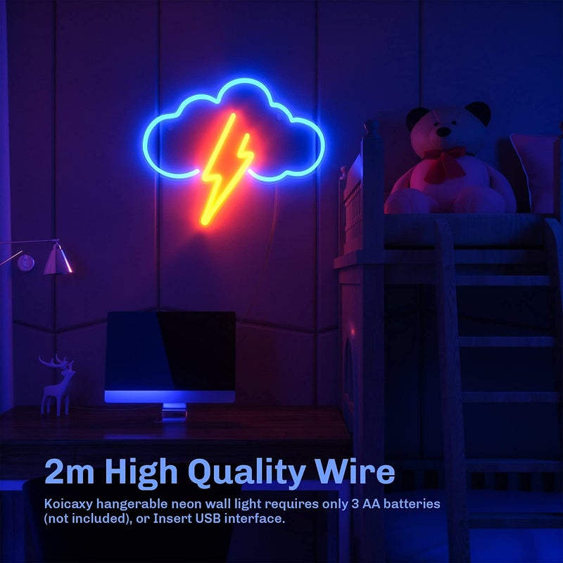 Generic Products Products Hanture Neon Sign Cloud Led Neon Light Wall Light Led Wall Decor Light Up Acrylic Neon Sign For Bedroom Kids Room Living Room Bar Party Christmas Wedding Multicolor  - Image 3