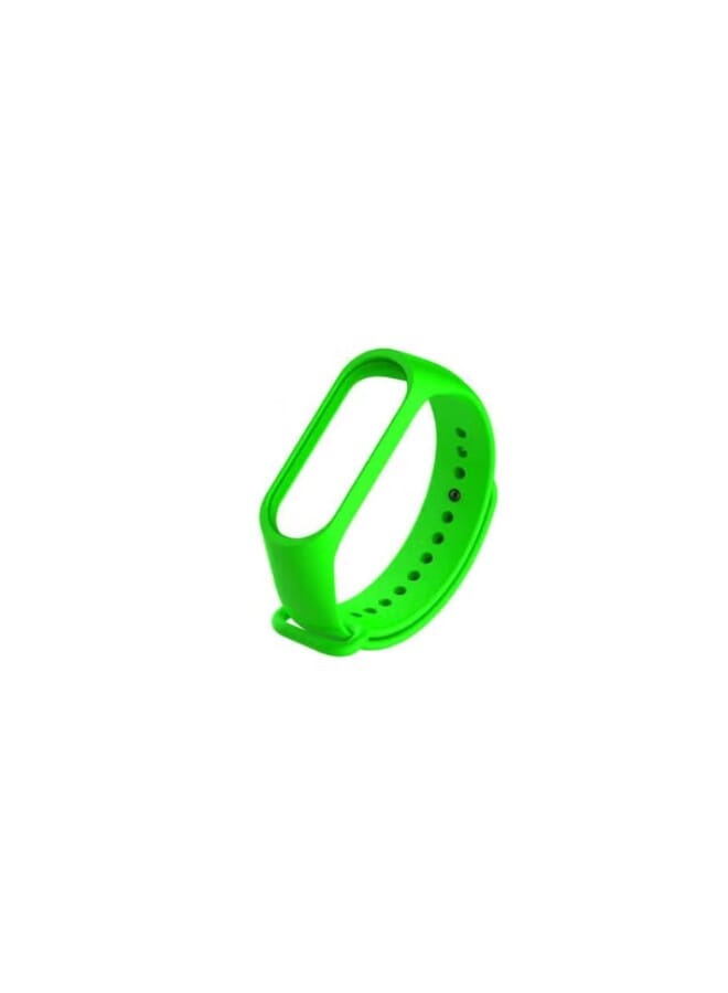 حزام سيليكون بديل لـ Xiaomi Mi Band 5/6 أخضر نيون - Image 1