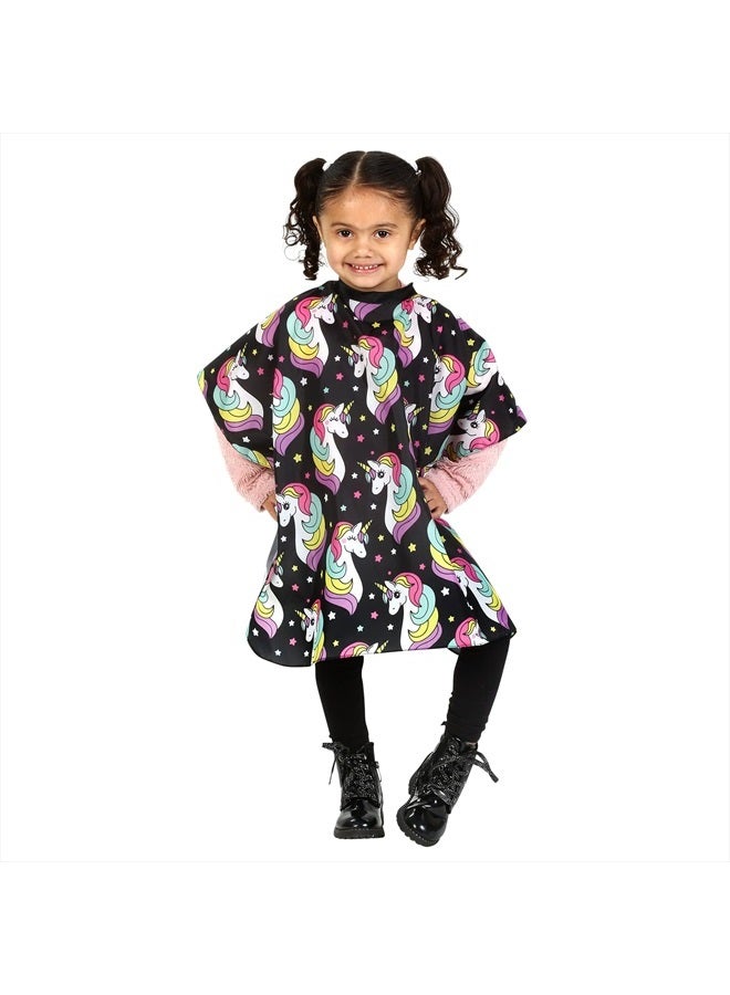 Plum Hill Kids Hair Cutting Cape - Unicorn Hair Salon Cape for Professional or Home Hair Cut, Girls (Unicorn) - Image 1