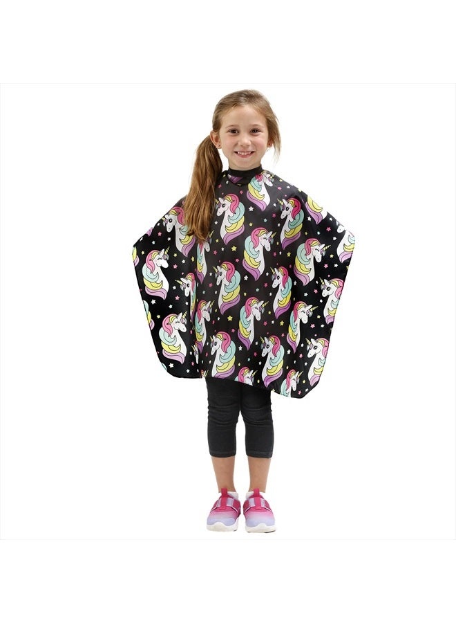 Plum Hill Kids Hair Cutting Cape - Unicorn Hair Salon Cape for Professional or Home Hair Cut, Girls (Unicorn) - Image 2