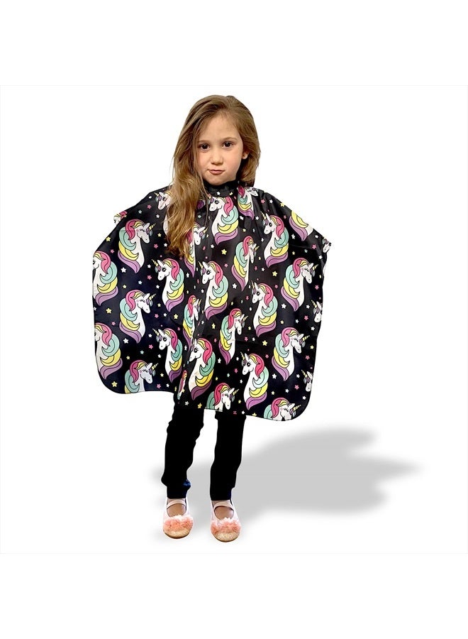 Plum Hill Kids Hair Cutting Cape - Unicorn Hair Salon Cape for Professional or Home Hair Cut, Girls (Unicorn) - Image 5