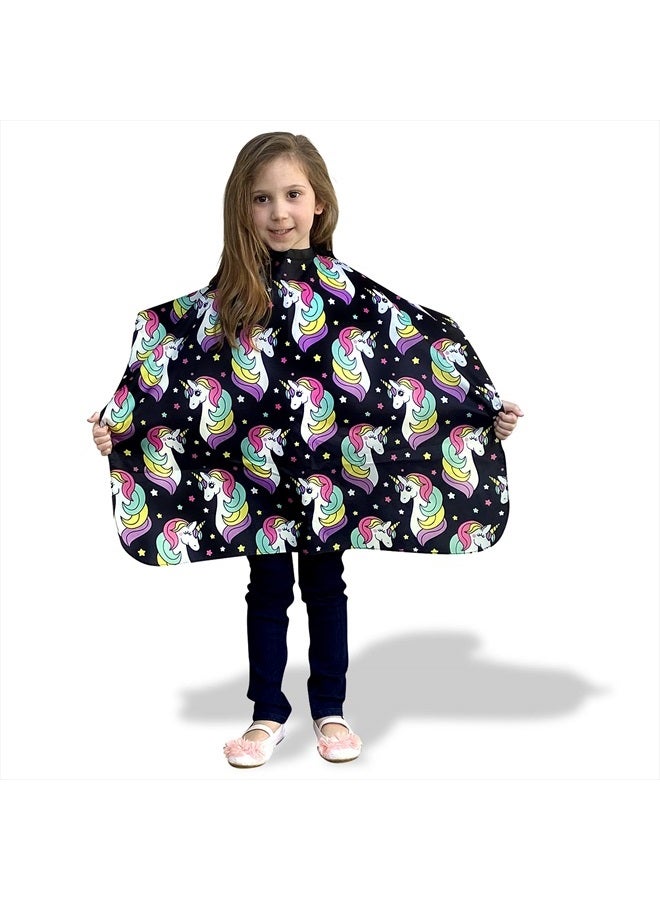 Plum Hill Kids Hair Cutting Cape - Unicorn Hair Salon Cape for Professional or Home Hair Cut, Girls (Unicorn) - Image 4