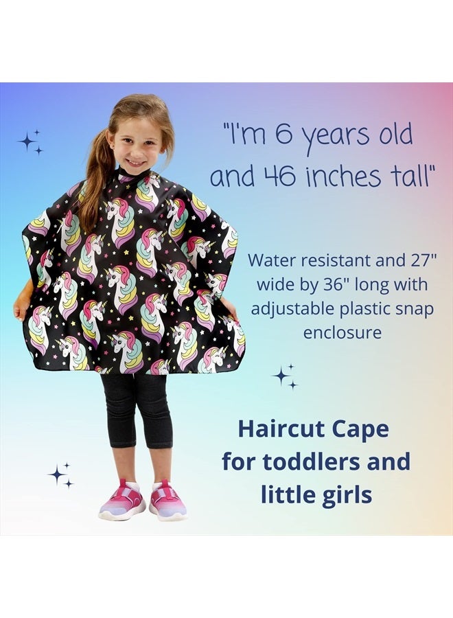 Plum Hill Kids Hair Cutting Cape - Unicorn Hair Salon Cape for Professional or Home Hair Cut, Girls (Unicorn) - Image 3