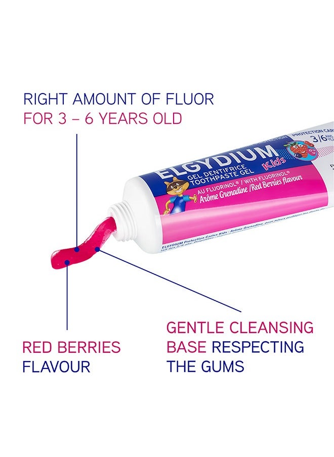 Kids Toothpaste Gel With Fluorinol Redberries  Flavour