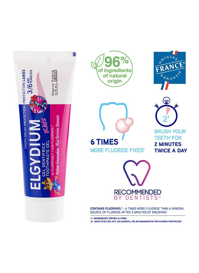 Kids Toothpaste Gel With Fluorinol Redberries  Flavour