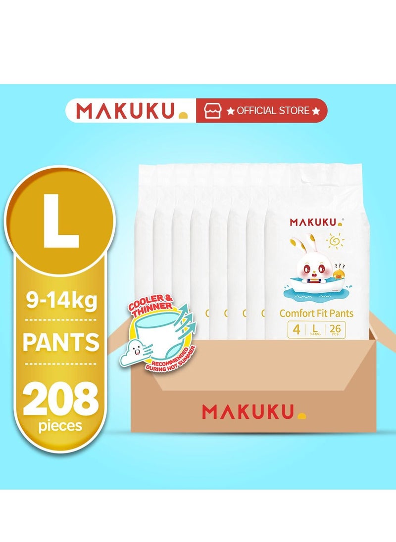 Makuku Comfort Fit Pants Diapers - Size 4 (9-14kg) | 7-11 months | 208 Pieces  - Image 1
