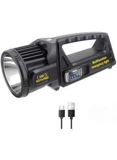Glaceon Glaceon 1000000 Lumens Super Bright Rechargeable LED Torch Handheld Spotlight Flashlight with 9 Modes IPX6 Waterproof Outdoor Handheld Solar Flashlight for Emergencies Power GC05  - Image 1