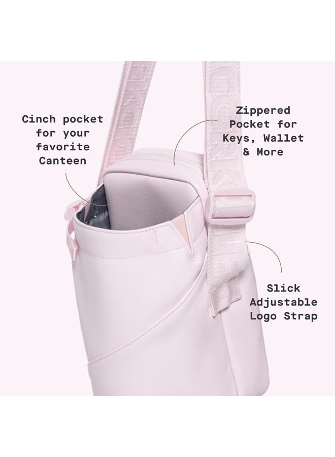 CORKCICLE Crossbody Water Bottle Sling Bag - Adjustable Strap - Padded Interior Pocket - Fits 16 oz to 40 oz Tumblers - Summer Drinkware Gift, Rose Quartz, Casual - Image 4